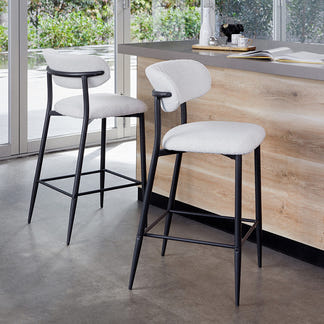 NAPLES NAPLES BAR STOOL - OFF WHITE BOUCLE