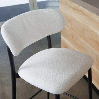 NAPLES NAPLES BAR STOOL - OFF WHITE BOUCLE