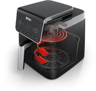 NINJA AIR FRYER PRO MAX - BLACK/SATIN SILVER