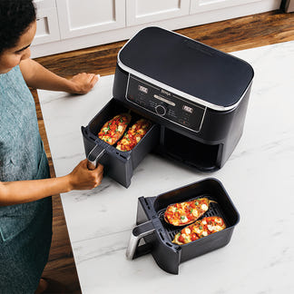 NINJA FOODI MAX XXXL DUAL ZONE AIR FRYER  SILVER BLACK 9.5L