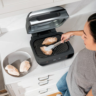 NINJA FOODI SMART XL GRILL + AIR FRYER BLACK STAINLESS