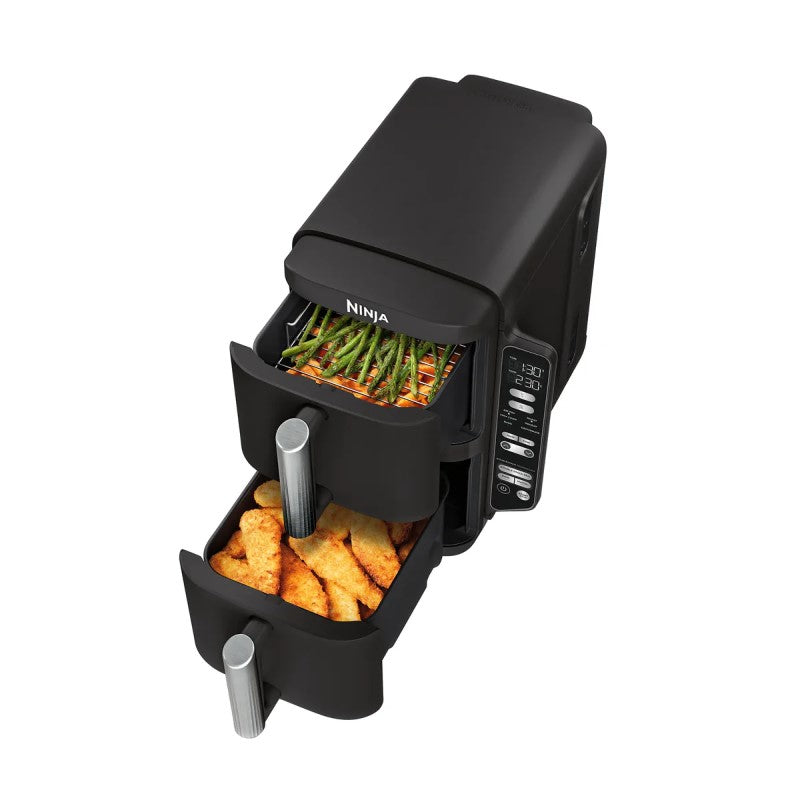 NINJA STACKED AIR FRYER - BLACK/SATIN SILVER 7.5L