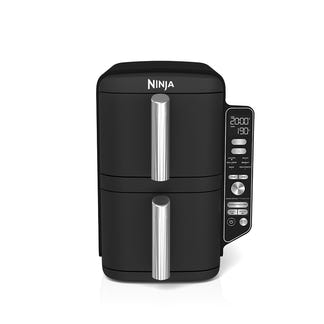 NINJA DOUBLESTACK XL 2 DRAWER AIR FRYER - BLACK/SATIN SILVER 9.5L
