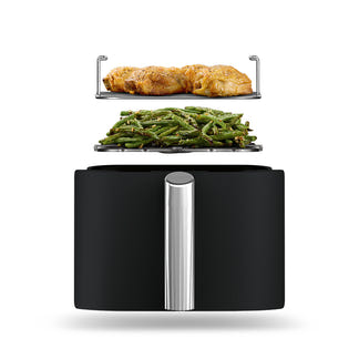 NINJA DOUBLESTACK XL 2 DRAWER AIR FRYER - BLACK/SATIN SILVER 9.5L