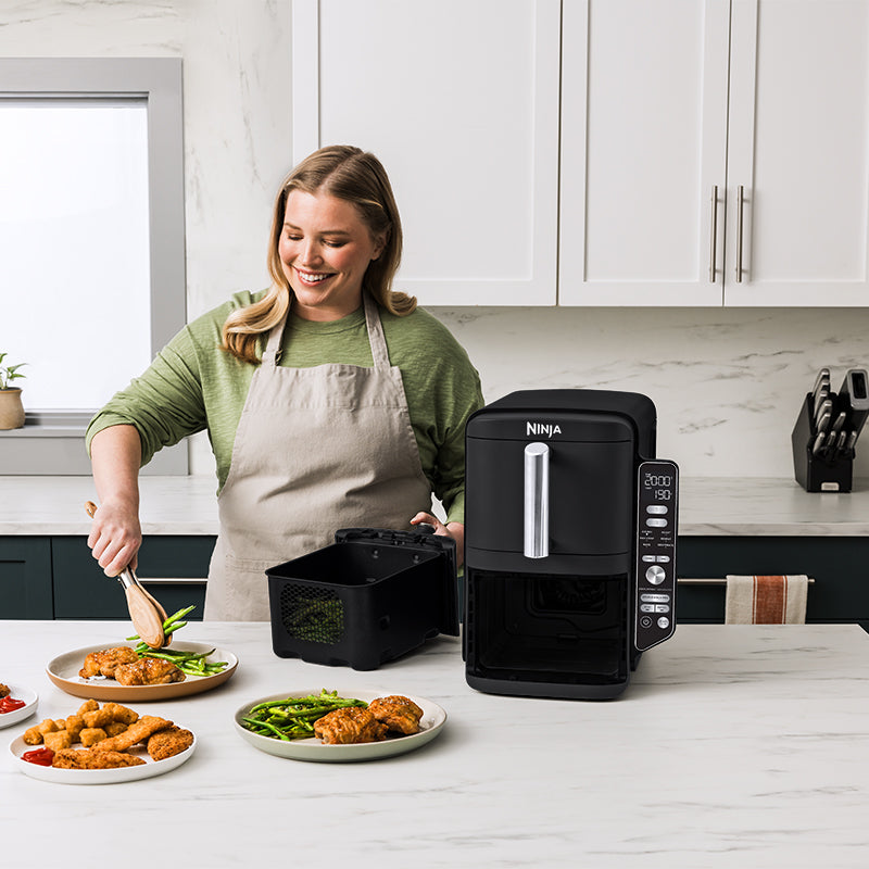 NINJA DOUBLESTACK XL 2 DRAWER AIR FRYER - BLACK/SATIN SILVER 9.5L