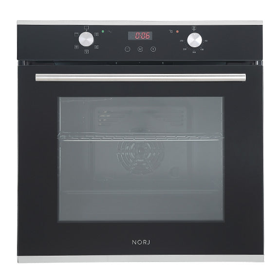 NORJ 5 X FUNCTION OVEN BLACK GLASS AND STAINLESS STEEL 60cm