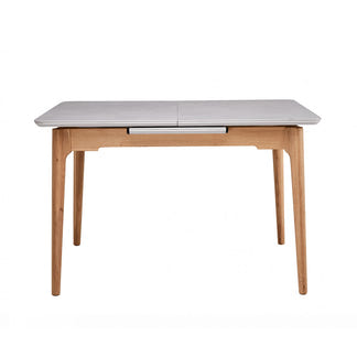 NORWAY NORWAY EXT DINING TABLE - 1400-1800X900 - LIGHT GREY/OAK