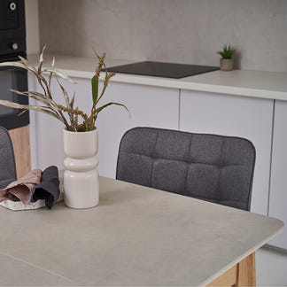 NORWAY NORWAY EXT DINING TABLE - 1400-1800X900 - LIGHT GREY/OAK