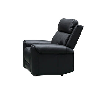 OLIVIA OLIVIA BLACK - LEATHER - 3 PCE LOUNGE SUITE 3ERER+ER+ER