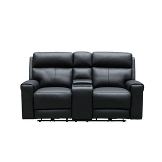 OLIVIA OLIVIA BLACK - LEATHER - 3 PCE LOUNGE SUITE 2ERER+ER+ER