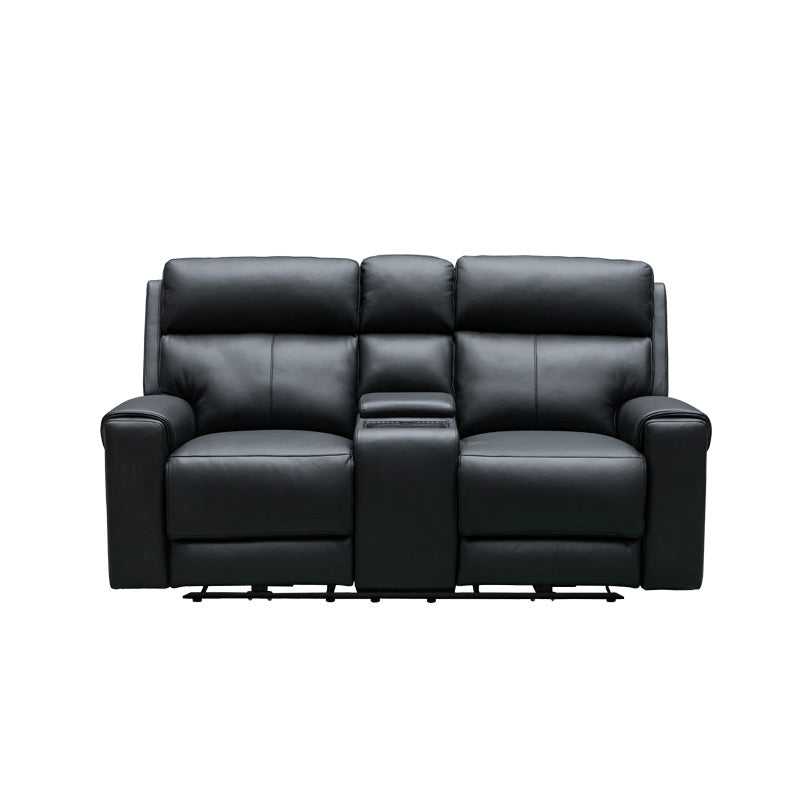 OLIVIA OLIVIA BLACK - LEATHER - 3 PCE LOUNGE SUITE 2ERER+ER+ER