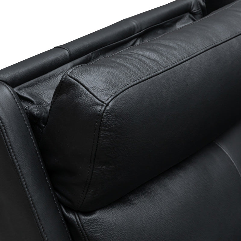 OLIVIA OLIVIA BLACK - LEATHER - 3 PCE LOUNGE SUITE 2ERER+ER+ER