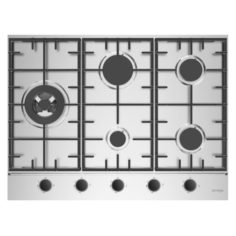 OMEGA GAS COOKTOP WITH WOK BURNER SS 70CM