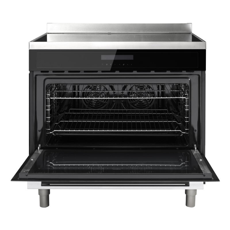 OMEGA INDUCTION FREE STANDING COOKER BLACK 90CM
