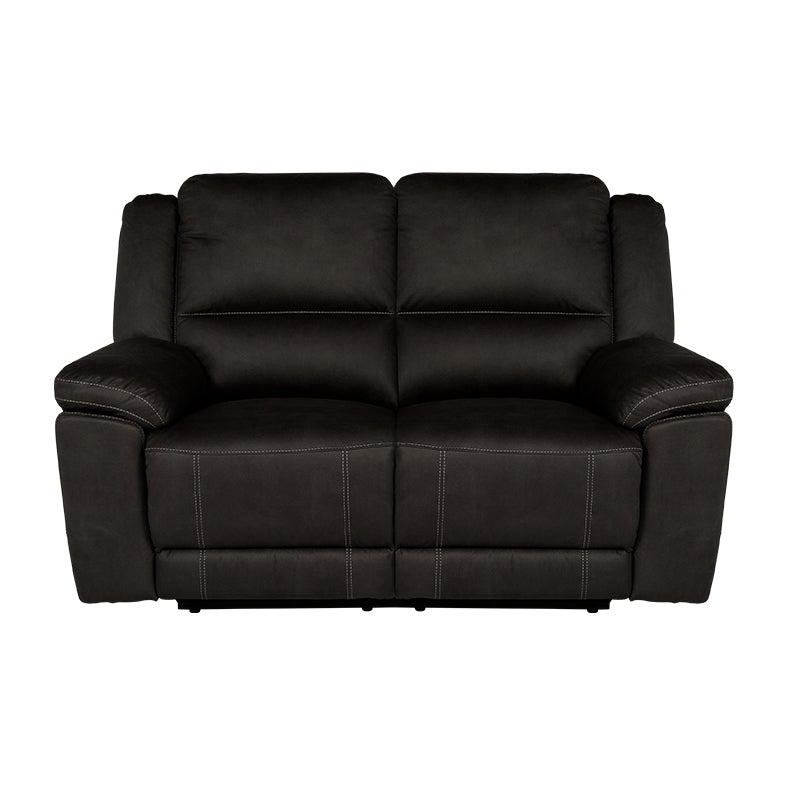 Oregon 2 Seater Fabric Recliner Sofa - Jet