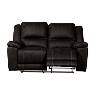 Oregon 2 Seater Fabric Recliner Sofa - Jet