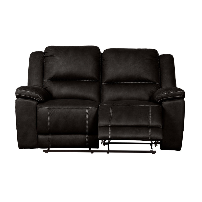 Oregon 2 Seater Fabric Recliner Sofa - Jet