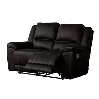 Oregon 2 Seater Fabric Recliner Sofa - Jet