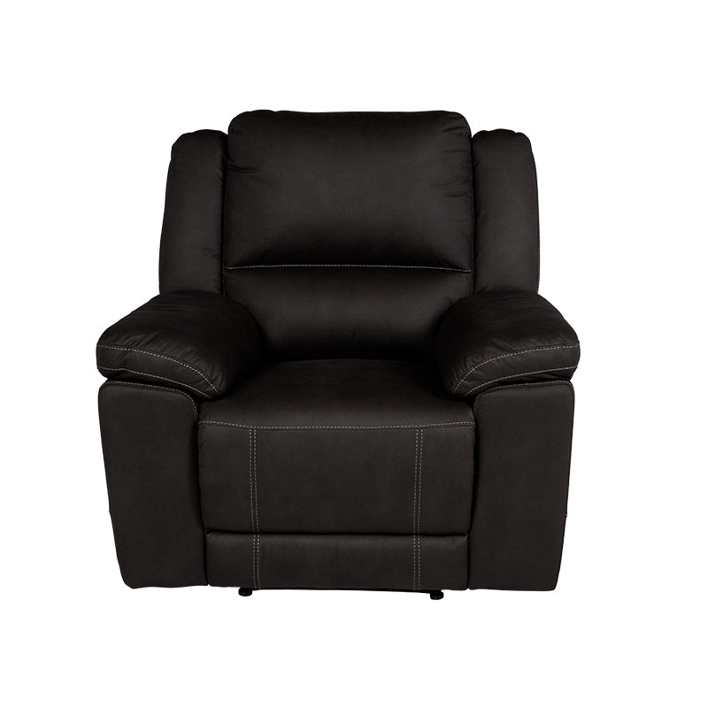 Oregon Manual Recliner Fabric Armchair - Jet