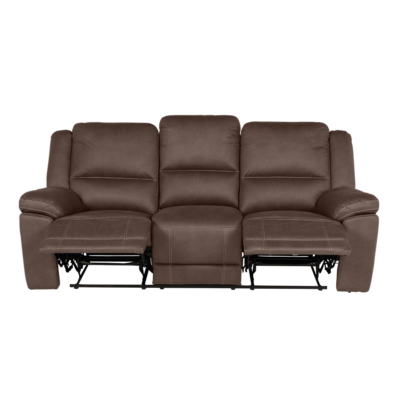 Oregon 3 Seater Recliner Fabric Sofa - Graphite