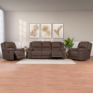Oregon Manual Recliner Fabric Armchair - Graphite