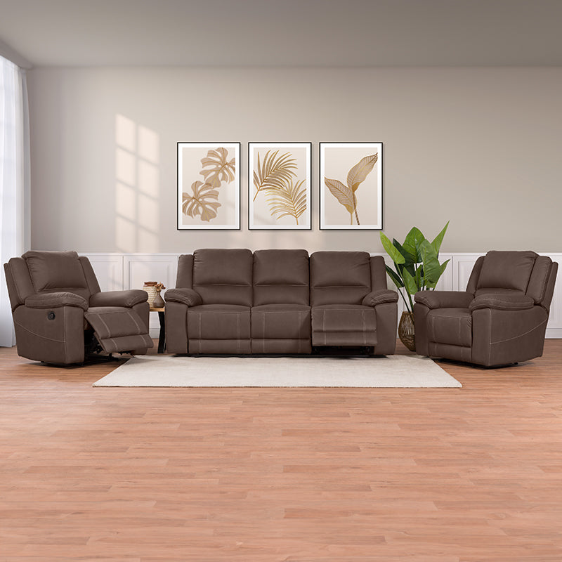 Oregon Manual Recliner Fabric Armchair - Graphite