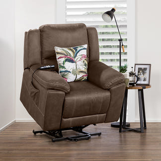 Oregon Lift & Recline Fabric Armchair - Graphite
