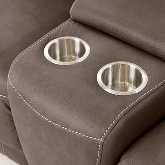 Oregon 4 Seater Recliner Home Theatre Fabric Lounge - Graphite
