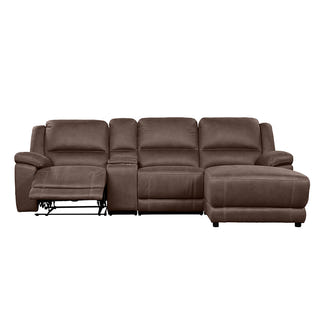 Oregon 3 Seater Recliner Sofa with RHF Chaise and Storage Console - Graphite