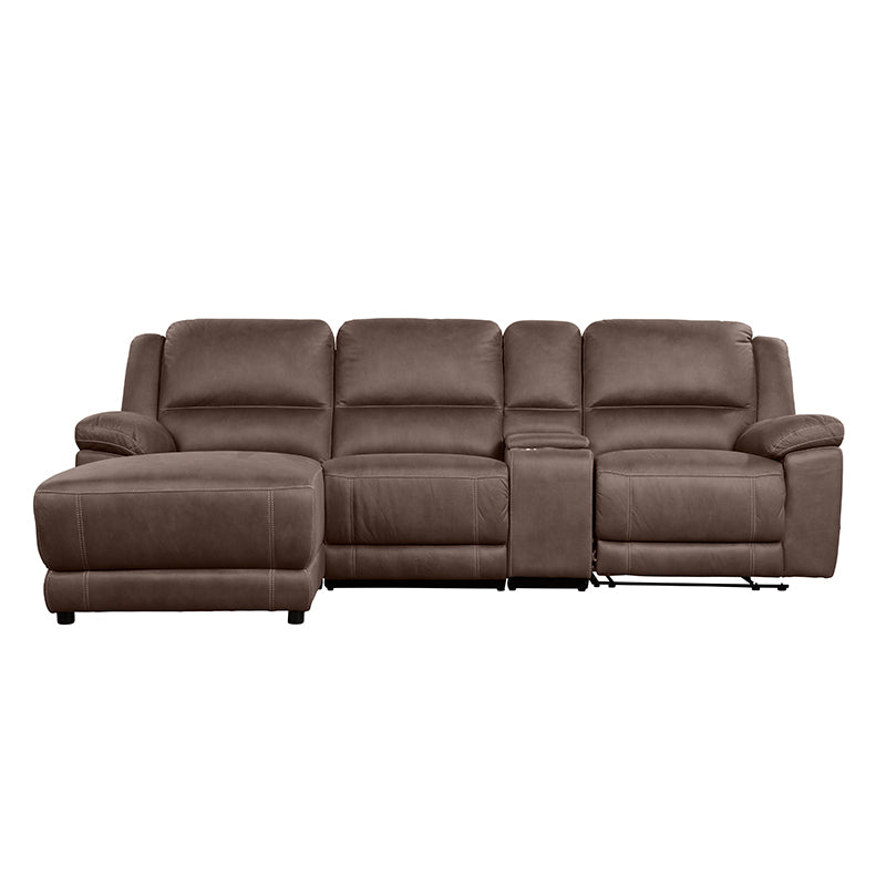 Oregon 3 Seater Recliner Sofa with LHF Chaise - Graphite