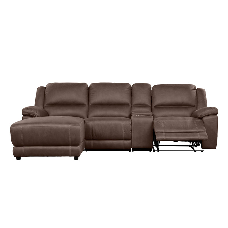 Oregon 3 Seater Recliner Sofa with LHF Chaise - Graphite