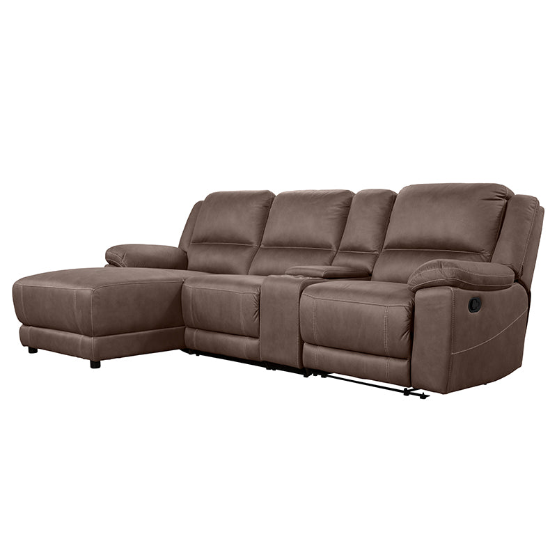 Oregon 3 Seater Recliner Sofa with LHF Chaise - Graphite