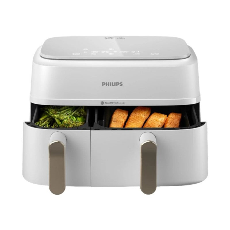 PHILIPS 3000 SERIES DUAL BASKET AIRFRYER XXL WHITE 9L