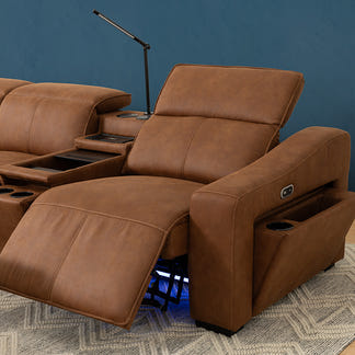 PRESTIGE PRESTIGE TAN - PORTLAND FABRIC - 3 SEAT ELECTRIC RECLINER