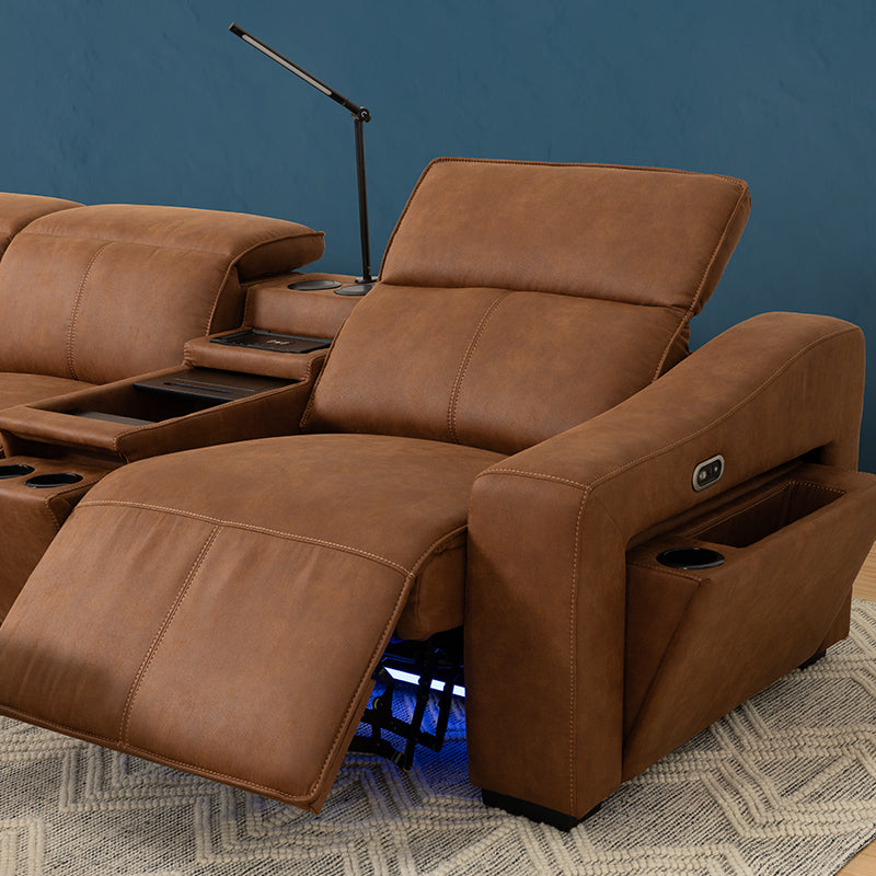 PRESTIGE PRESTIGE TAN - PORTLAND FABRIC - 3 SEAT ELECTRIC RECLINER