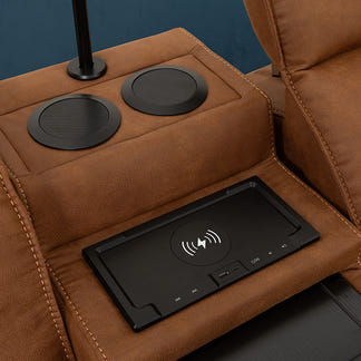 PRESTIGE PRESTIGE TAN - PORTLAND FABRIC - 3 SEAT ELECTRIC RECLINER