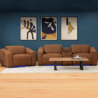 PRESTIGE PRESTIGE TAN - PORTLAND FABRIC - 2 SEAT ELECTRIC RECLINER