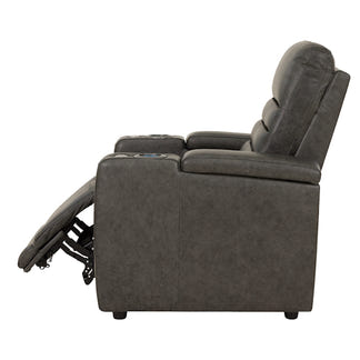QUENTIN QUENTIN - BLACK LEATHER - ELECTRIC HOME THEATRE CHAIR