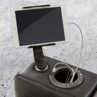 QUENTIN QUENTIN - BLACK LEATHER - ELECTRIC HOME THEATRE CHAIR