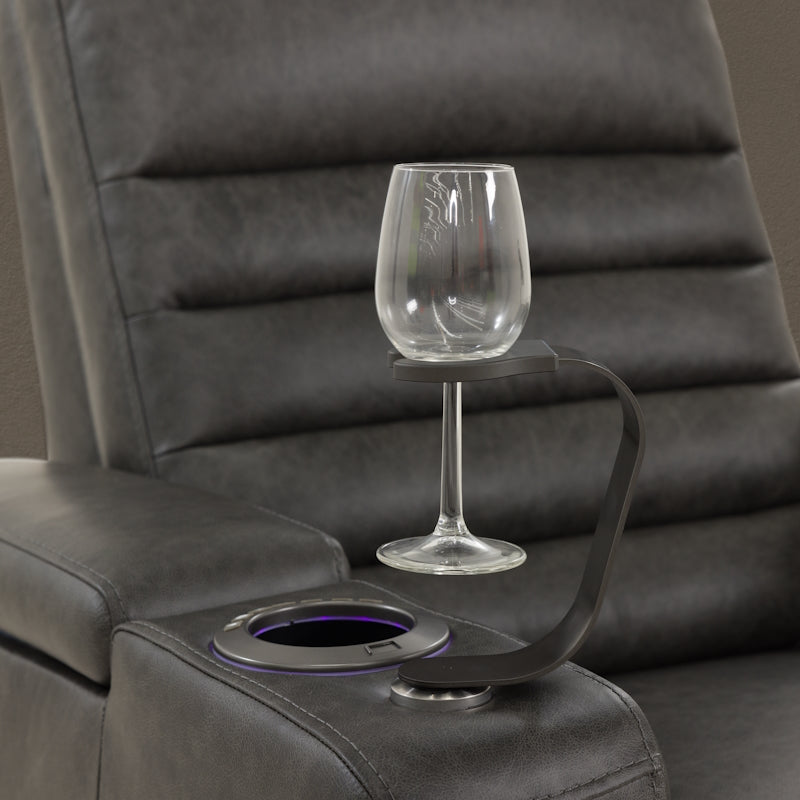 QUENTIN QUENTIN - BLACK LEATHER - ELECTRIC HOME THEATRE CHAIR