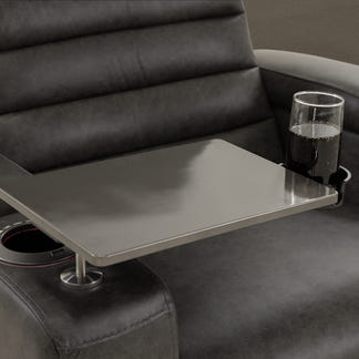 QUENTIN QUENTIN - BLACK LEATHER - ELECTRIC HOME THEATRE CHAIR