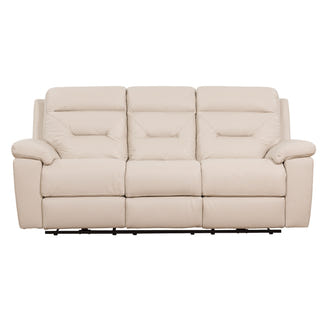 RENATO RENATO TAUPE - LEATHER - 3 SEAT ELECTRIC RECLINER