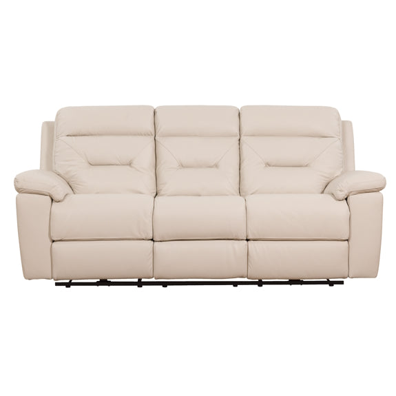 RENATO RENATO TAUPE - LEATHER - 3 SEAT ELECTRIC RECLINER