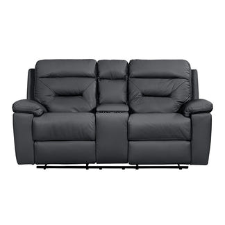 RENATO RENATO BLACK - LEATHER - 2 SEAT ELECTRIC RECLINER