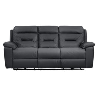 RENATO RENATO BLACK - LEATHER - 3 SEAT ELECTRIC RECLINER