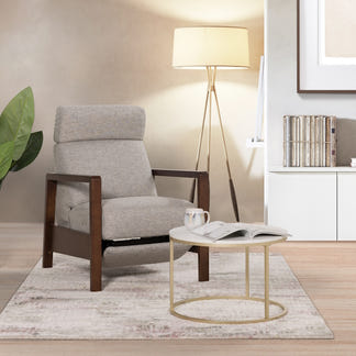 ROME ROME - GREY FABRIC - ELECTRIC RECLINING ARMCHAIR