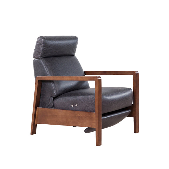 ROME ROME - VINTAGE BLACK LEATHER - ELECTRIC RECLINING ARMCHAIR