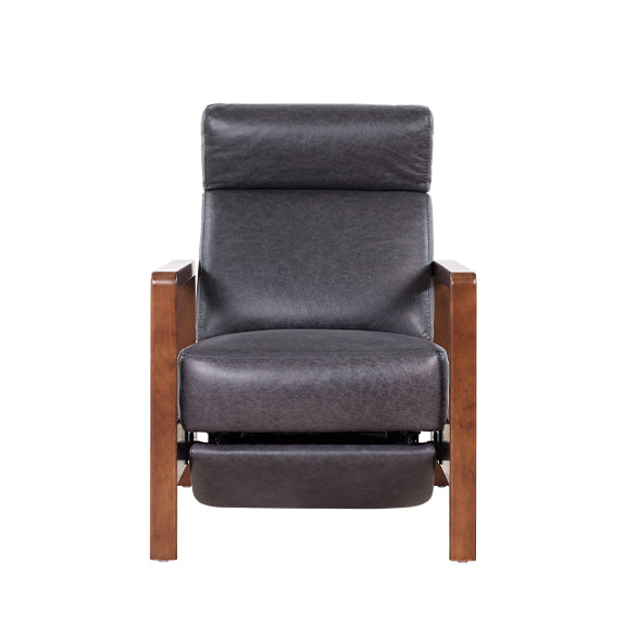 ROME ROME - VINTAGE BLACK LEATHER - ELECTRIC RECLINING ARMCHAIR