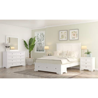 SALA MKII SALA MKII KING BEDROOM SUITE DRESSER 4 PCE - WHITE