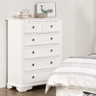 SALA MKII SALA MKII KING BEDROOM SUITE TALLBOY 4 PCE - WHITE